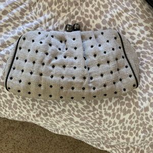 Rebecca Minkoff clutch tweed with black studs